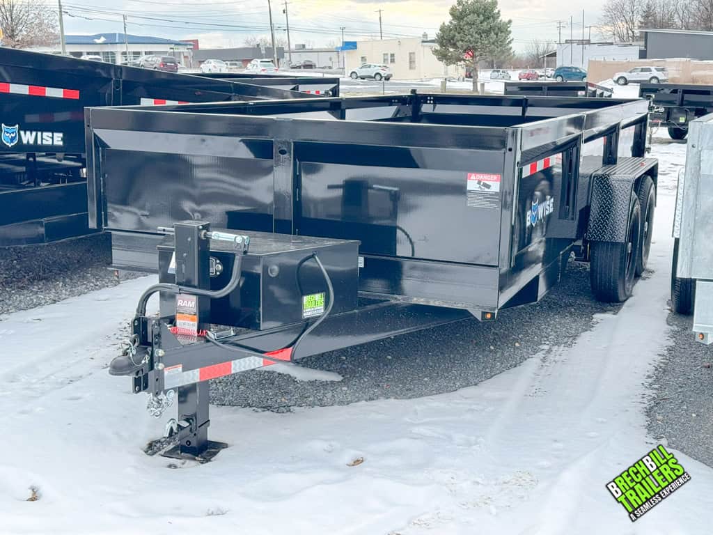 A parked Bwise 14k LP LE Low Pro dump trailer for sale
