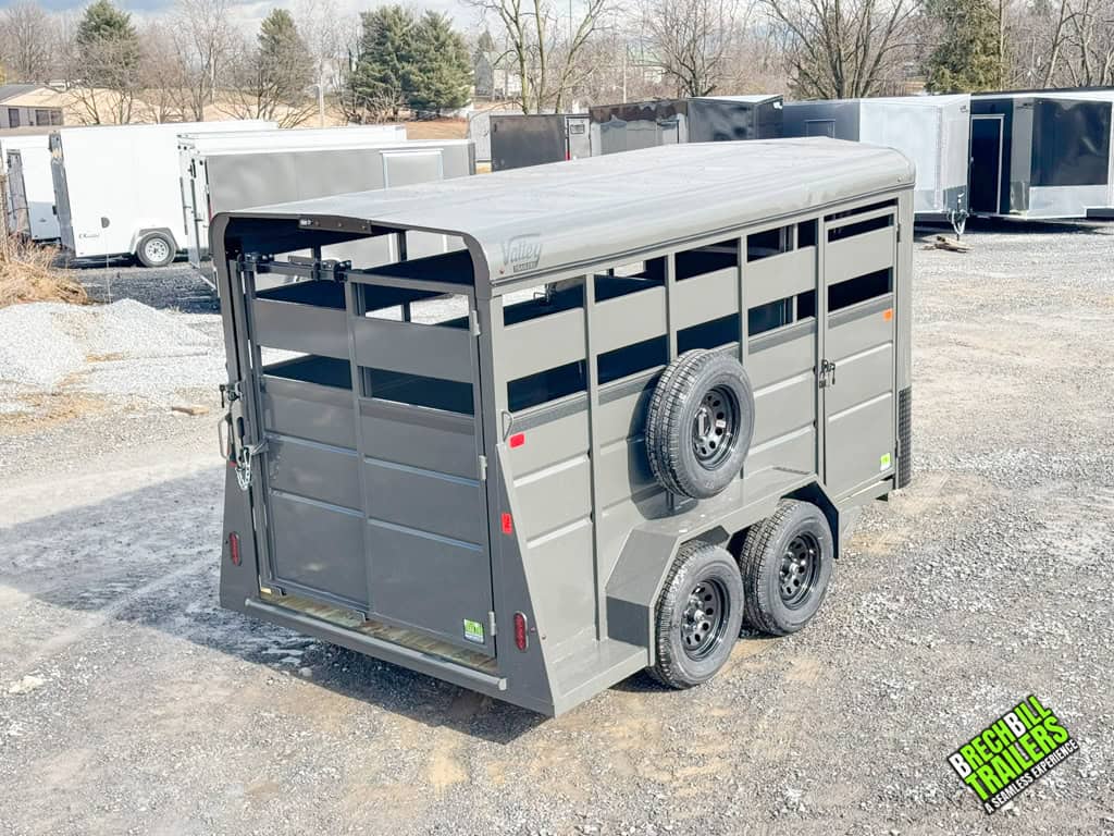 A 14ft long Valley 7K Stock Trailer