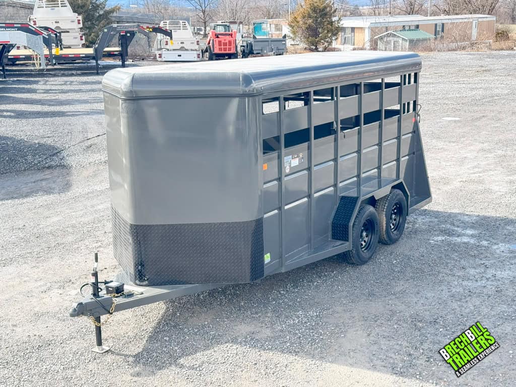 New Valley 7k stock trailer for sale at Brechbill Trailers
