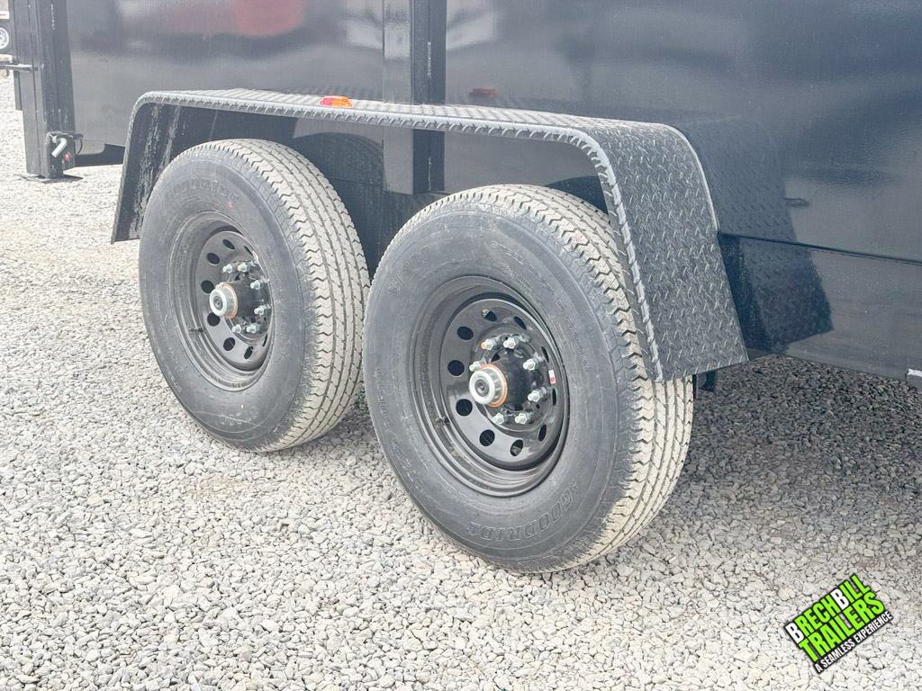 Wheels on the Bwise low pro dump trailer