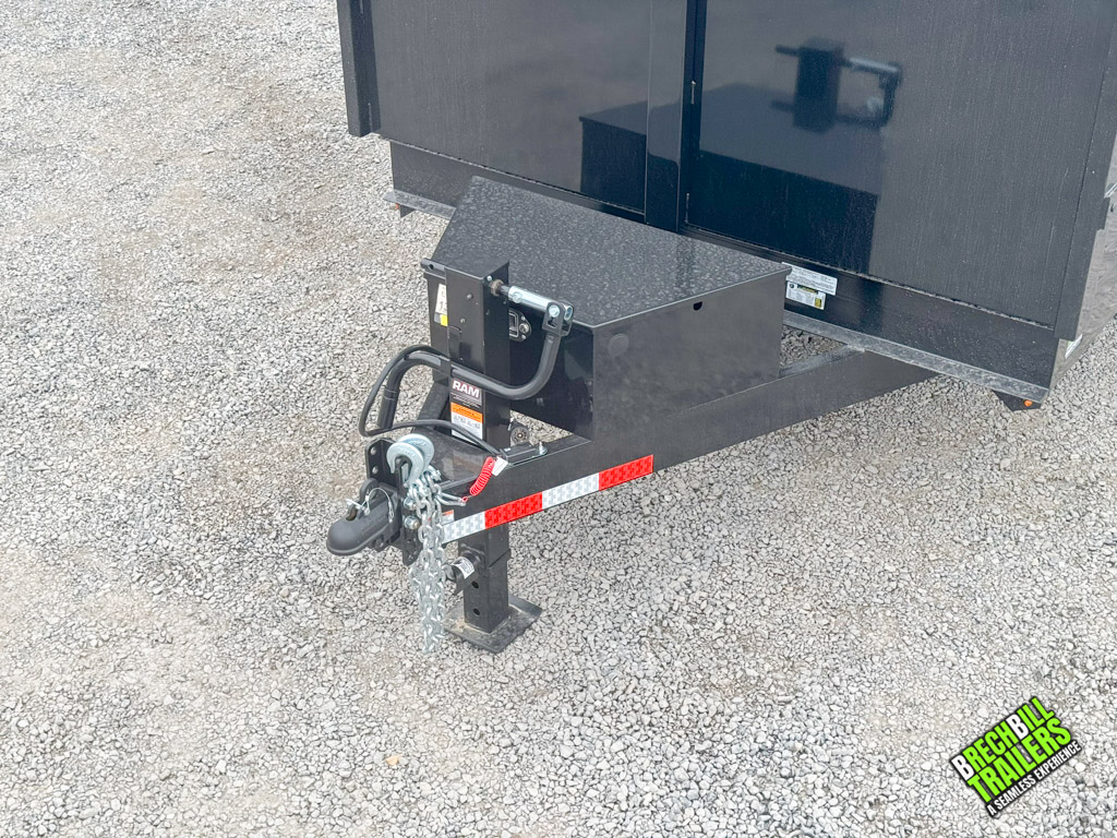 Trailer coupler, chain hook up and power connection