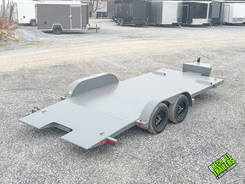 Back view of Bwise CHT 7K Car-Hauler Hydraulic Tilt