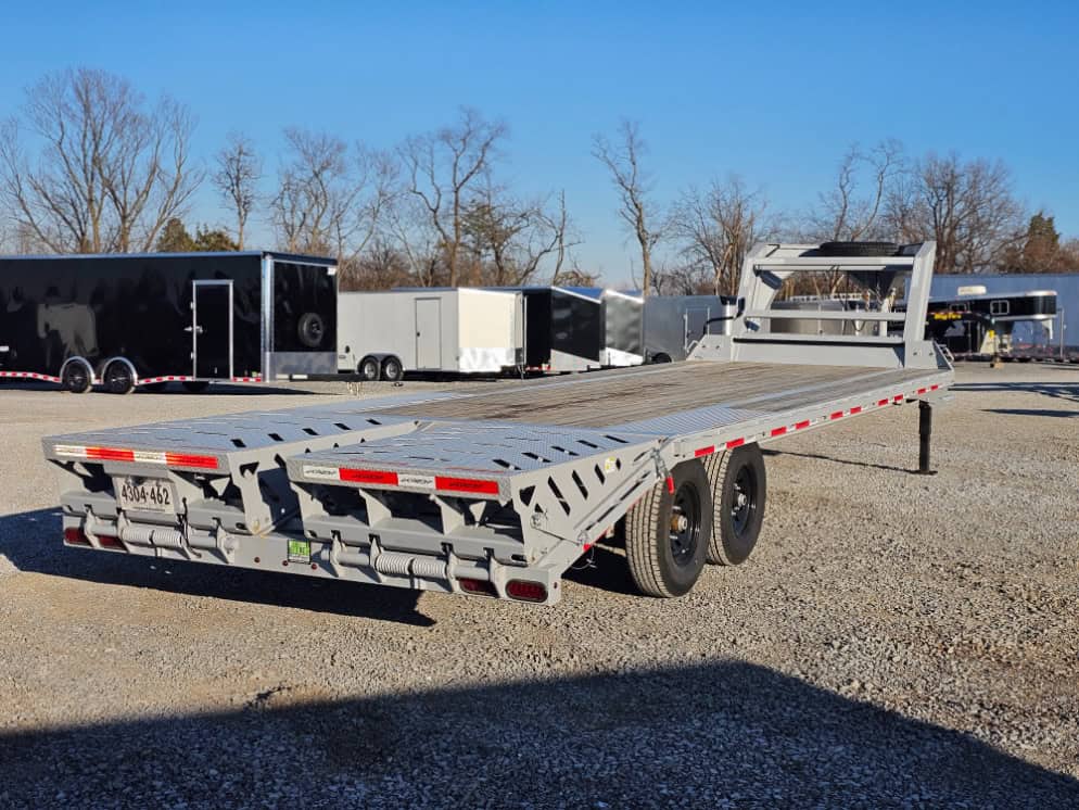 A 26ft deck over gooseneck trailer