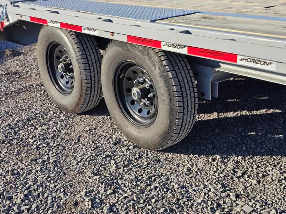New black tires on the used trailer