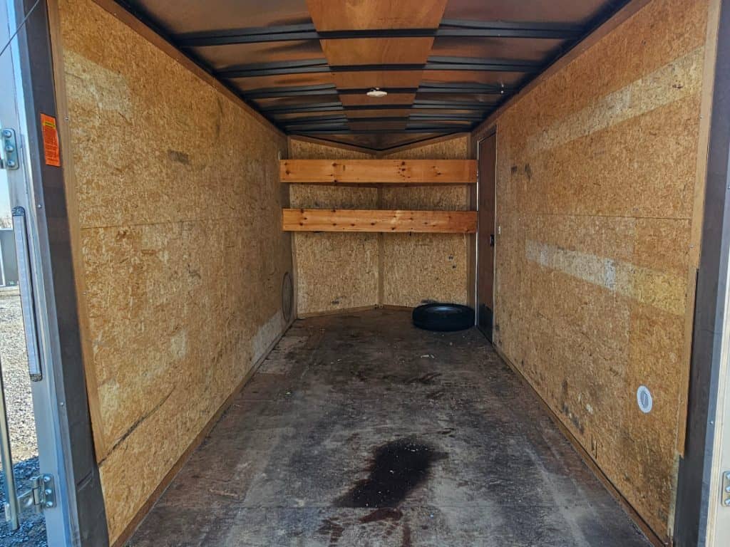 Inside condition of the trailer