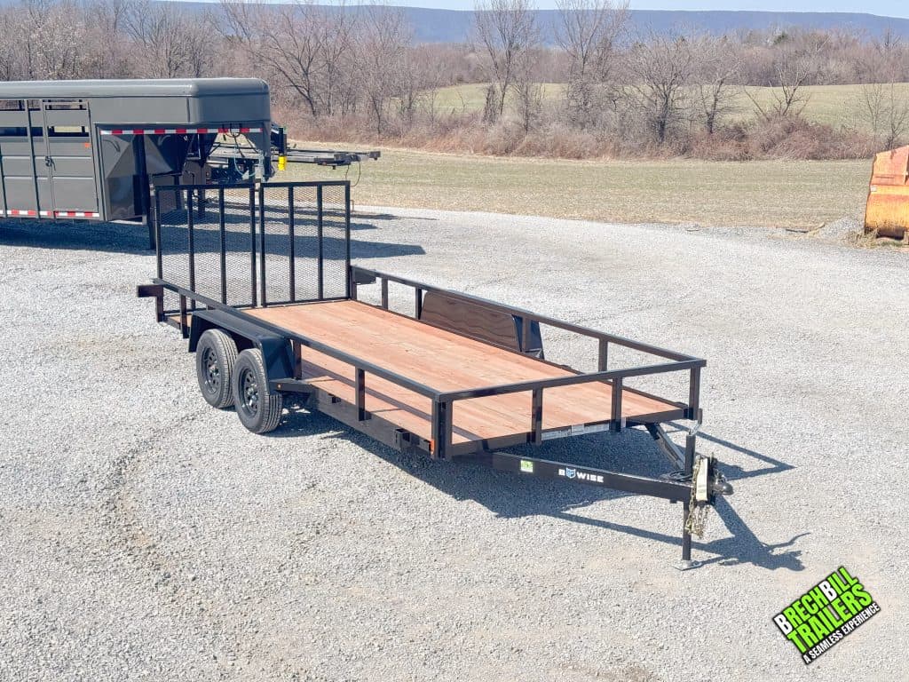 Bwise 18 Ft Utility Trailer 7K With Split Landscape Gate