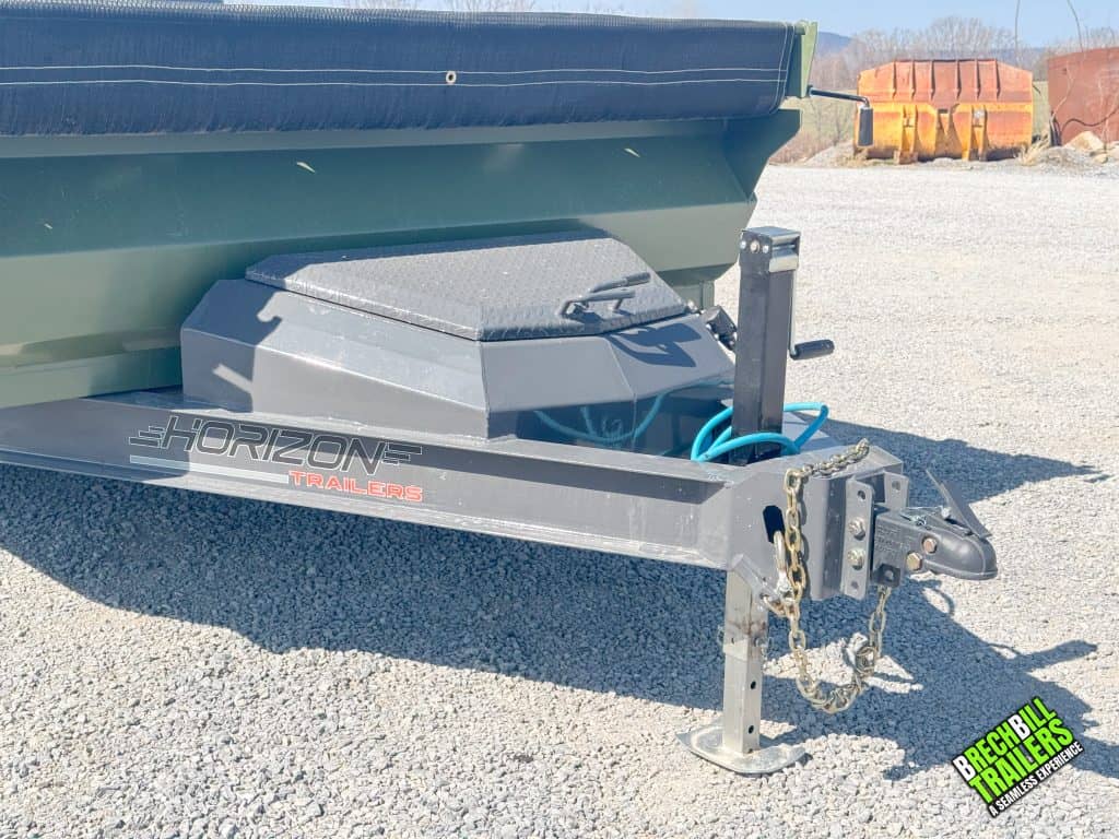 Trailer parked and sitting on its jack