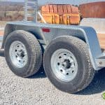 New wheels on the Bwise 14K HD Equipment Skid Loader Trailer