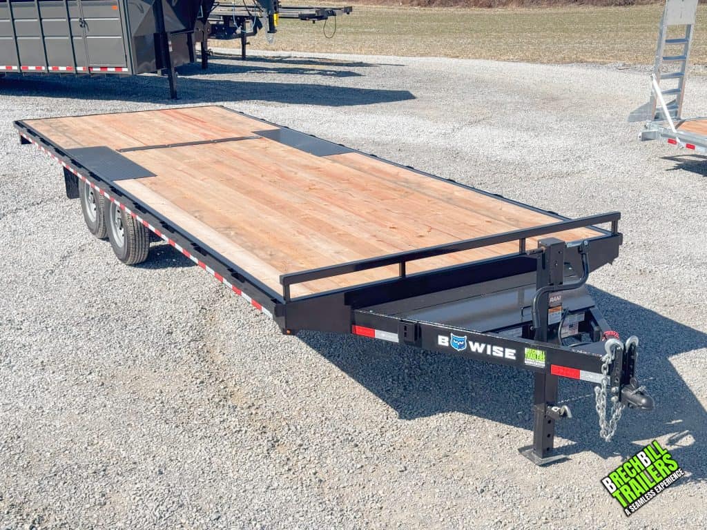 Bwise deck over trailer parked in the lot.