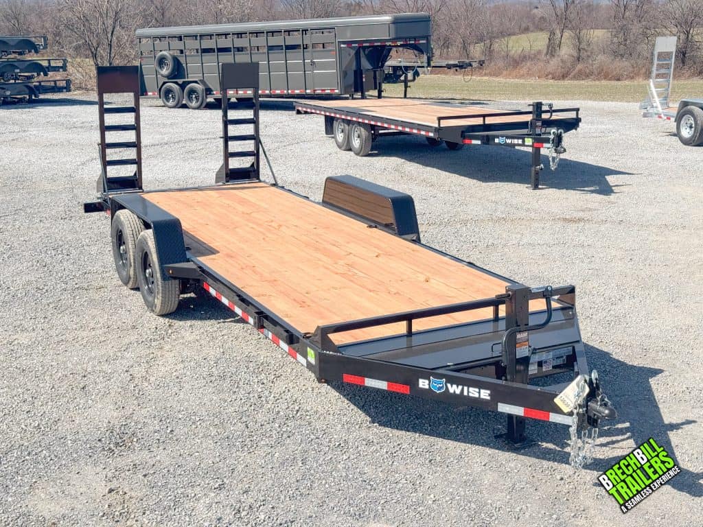 Front view of the Bwise hd equipment trailer for sale at Brechbill Trailers.