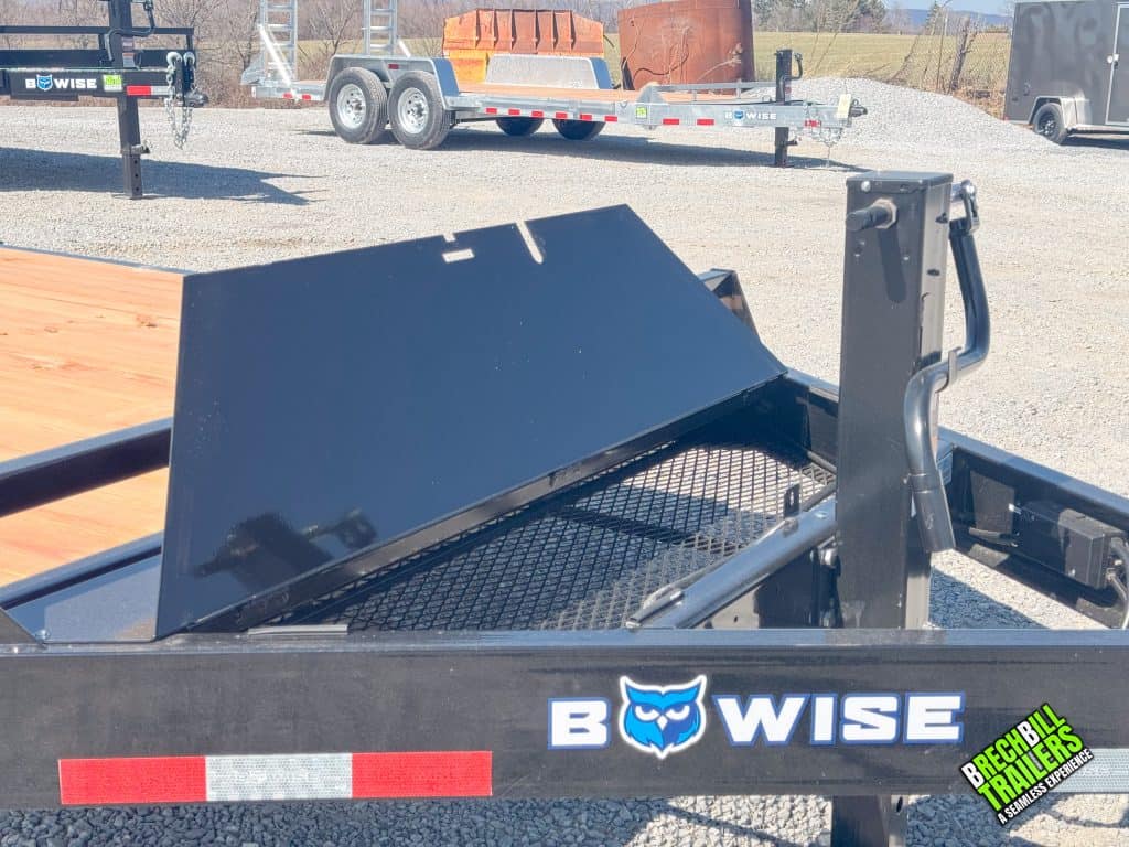 Open toolbox and trailer jack in sight.