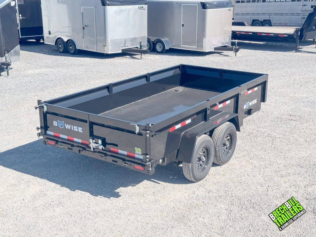 Top view of a Bwise LP LE Low Pro 14k Dump Trailer