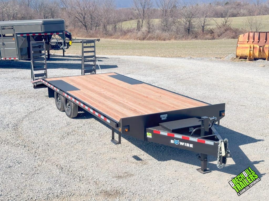 Bwise EDB 15.4K Deck Over Equipment Trailer parked in the yard