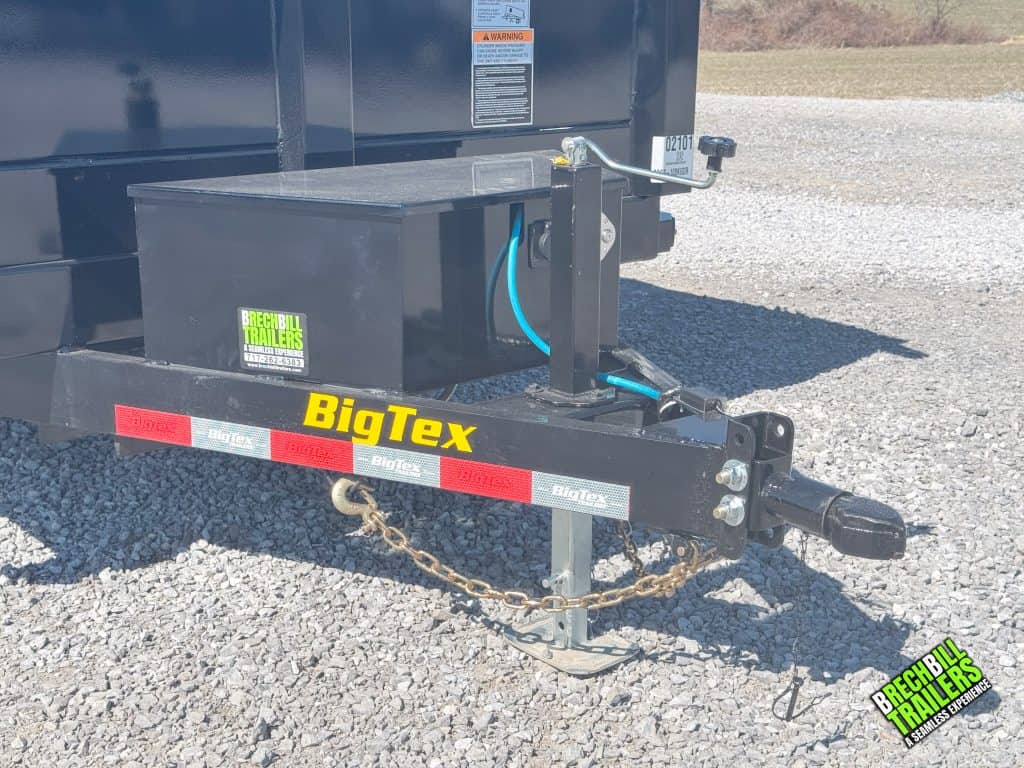 Close up of the trailer coupler.