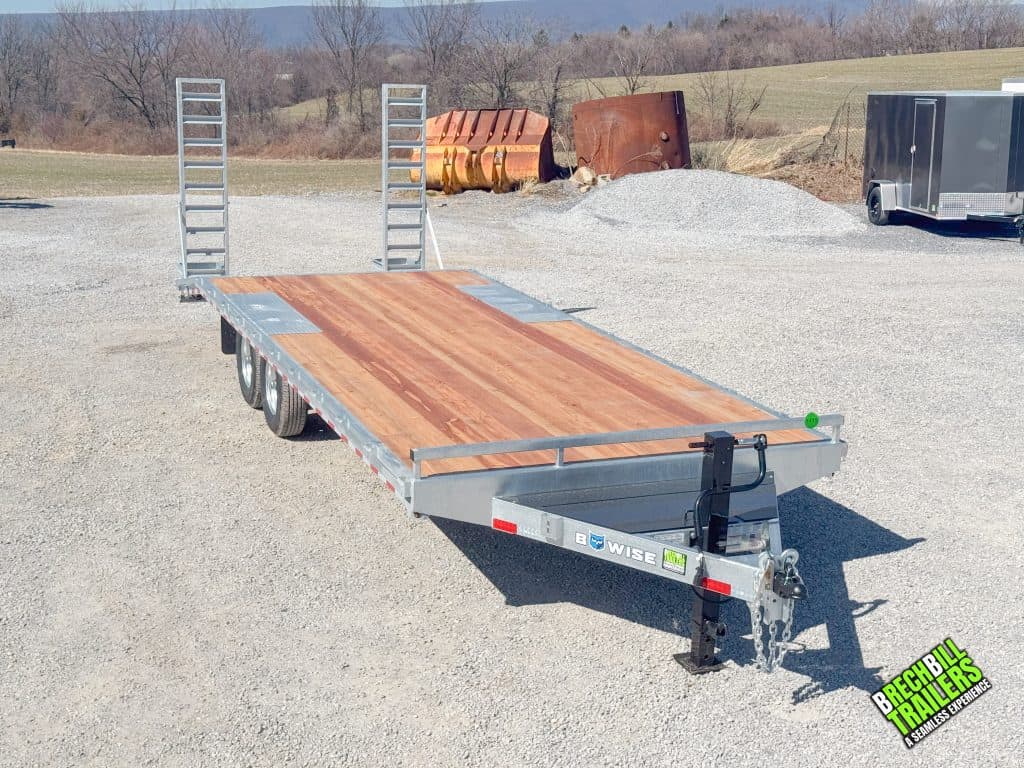 Bwise EH8 Deck Over Equipment Trailer with a perfect wooden floor