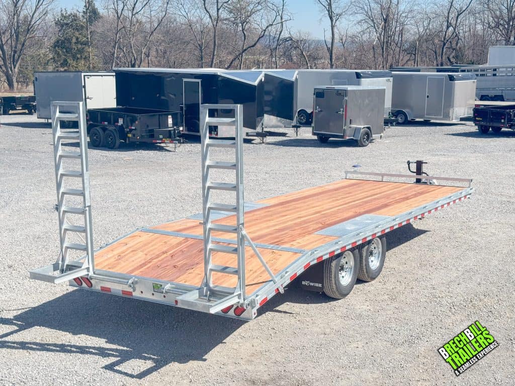 Back view of the Bwise EH8 Deck Over Equipment Trailer
