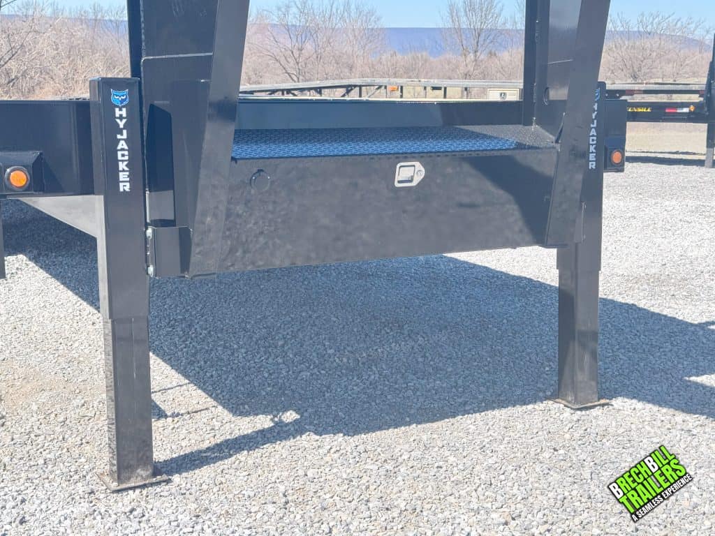 Front view of the Bwise 16.8K Hydraulic Tilt-Deck Trailer
