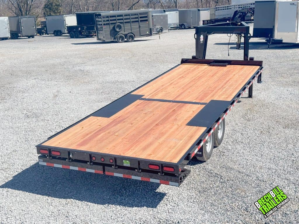 Back view of the Bwise 16.8K Hydraulic Tilt-Deck Trailer
