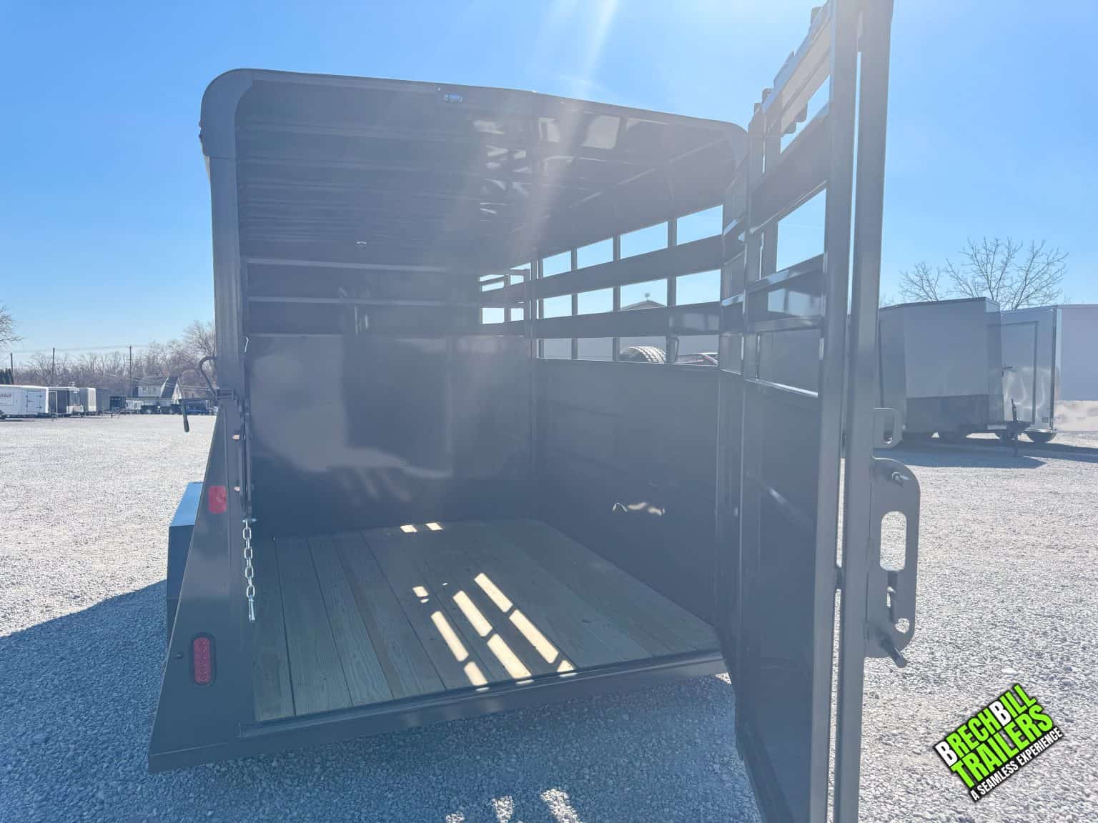 New Valley 26816 Livestock Trailer, 7K GVWR, Charcoal, 16ft