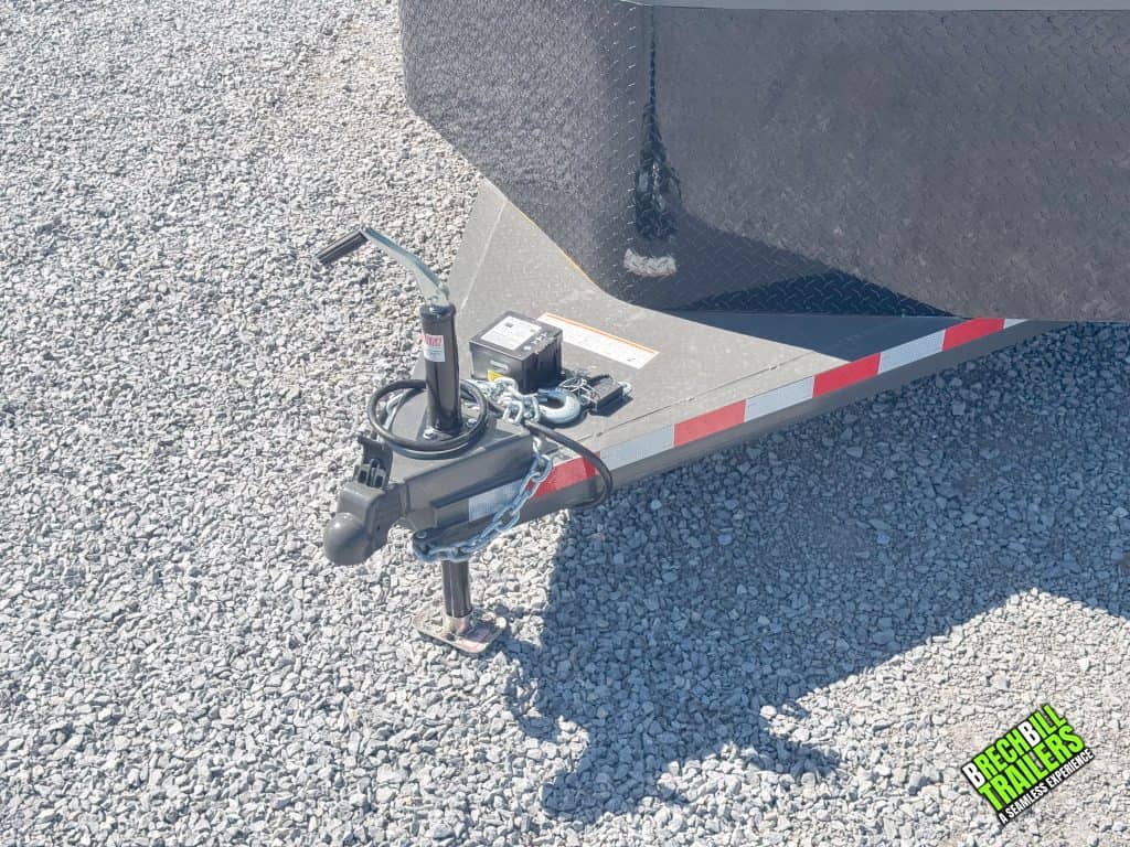 Jack stand holding the trailer in parked position.