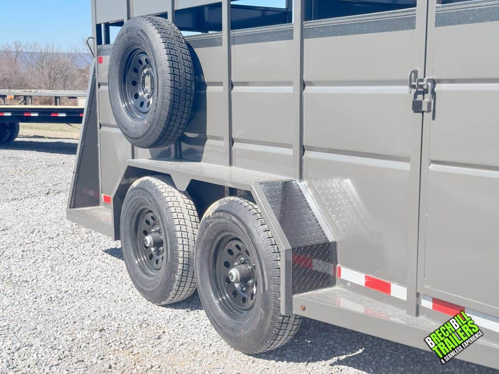 Spare tire on the Valley 12K Stock Trailer