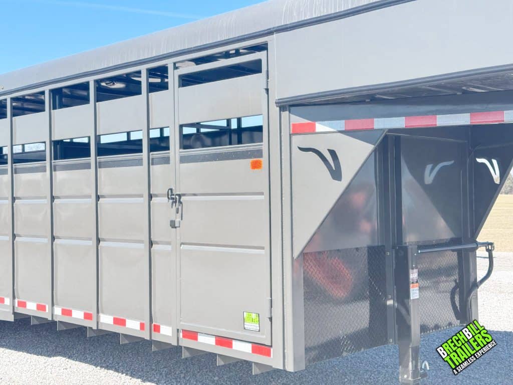 The side door on the front of the Valley stock trailer