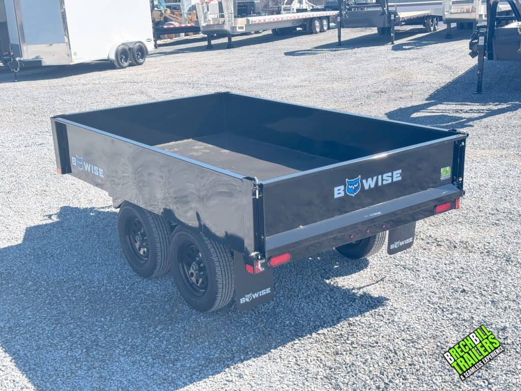 A new black Bwise 7K Deck Over Dump Trailer for sale