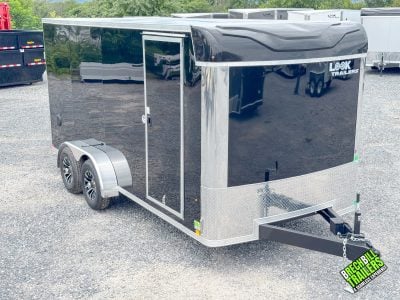 Look LXT Enclosed Composite Flat Top Bullnose Trailer 7x16 (K-XTB8416-100)