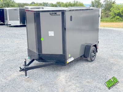 Look ST DLX Flat Top V-Nose 3K Enclosed Trailer 6x10 (K-DX7210-030) Charcoal