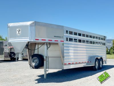 *** LIKE NEW - USED ONCE! *** EBY Gooseneck Livestock Trailer 7x24 Maverick 14K (MAVERICK GN24)