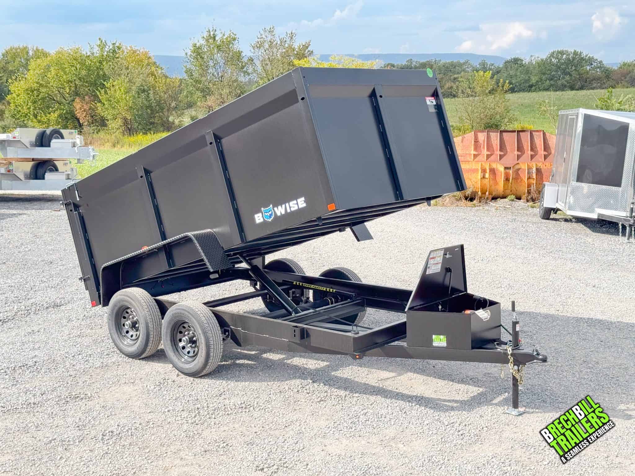 12' Bwise DT612LP Dump Trailer W/ 44" Sides & 9990 GVWR