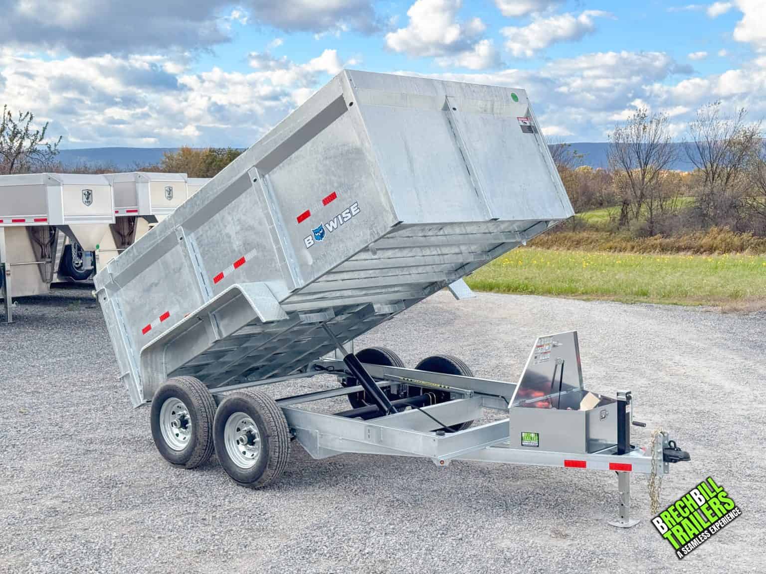 Bwise 7x12 GALV Dump Trailer DT712LP-LE | 12K High Side