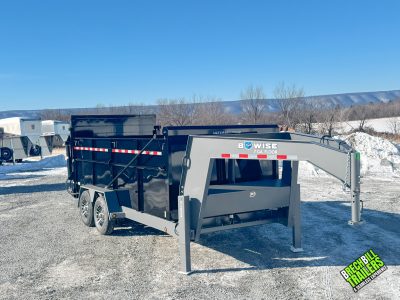 Bwise Gooseneck Ultimate Dump Trailer 7x16 (DUTG16-16)