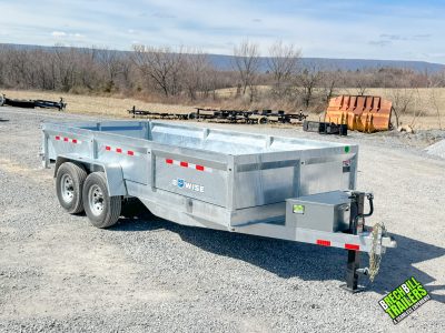 Galvanized Bwise 16K LP LE Low Pro Dump Trailer 7x16 (DT716LP-LE-16-GALV)