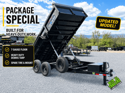 Bwise LP LE Low Pro 14k Dump Trailer 7x14 (DT714LP-LE-14) PACKAGE SPECIAL!!!