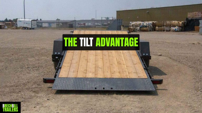 a tilt trailer at Brechbill Trailers in PA