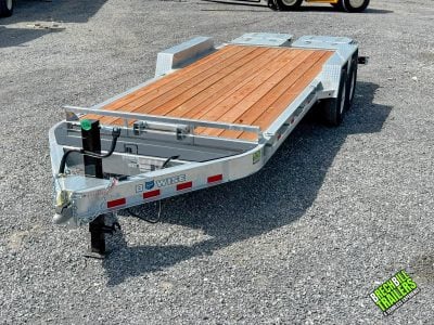 Bwise 14K I-Beam Equipment Trailer 7x20 Galvanized (EF20-14-HD-GALV)