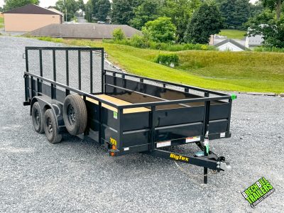 BIGTEX 7K Tandem Axle Vanguard Utility Landscape Trailer 7x16 (70TV-16BK2B)