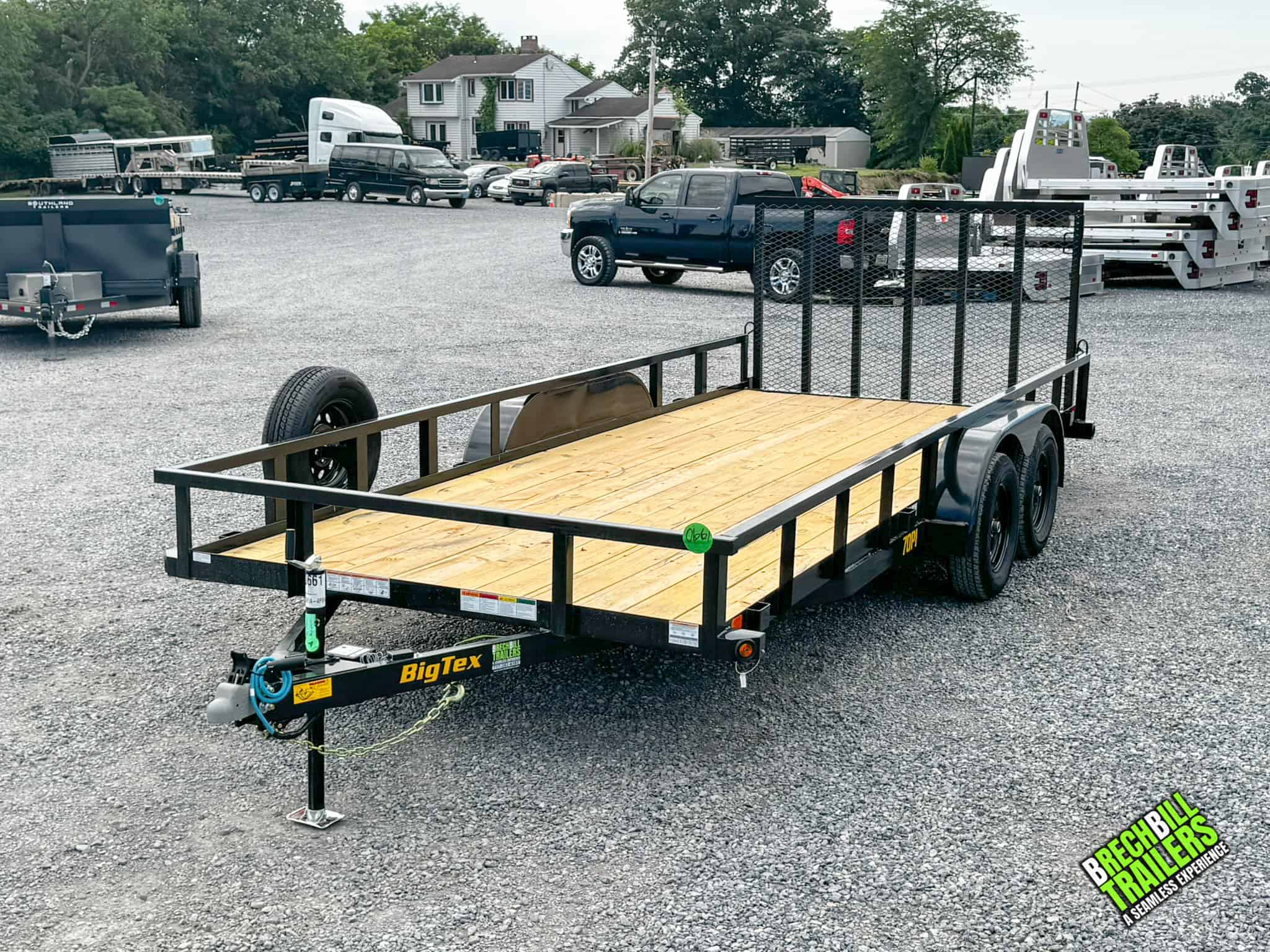BIGTEX 7K Tandem Axle Utility Landscape Trailer 7x18 (70PI-18R1A