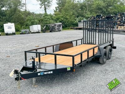 Bwise EH Low Pro Landscape Equipment Trailer 7x18 (EH18-10-LS)