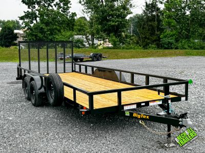 BIGTEX 7K Tandem Axle Utility Landscape Trailer 7x20 (70PI-20R1A-4PBK-BRK2)