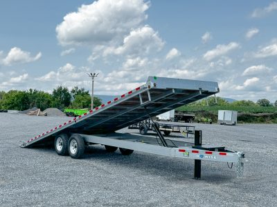 Bwise Deck Over Hydraulic Tilt-Deck Trailer 8.5x24 GALVANIZED (THD24-15-GALV)