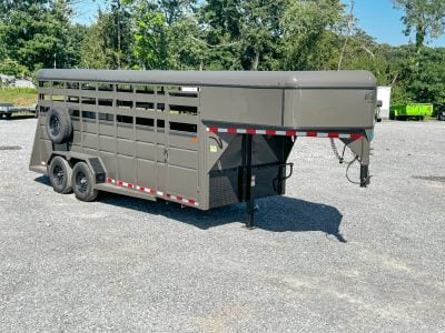 *Factory Blemished* Valley 12K Gooseneck Stock Trailer 7x18 (76818)