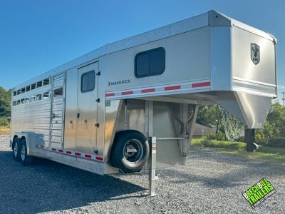 EBY Gooseneck Stock Combo Trailer 7x24 Maverick 14K (MAVERICK Stock Combo)