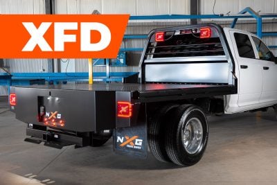 NXG XFD 7' Steel Flatbed Truck Bed – SRW, 40" CA, Take-Off (XFD-A844042)