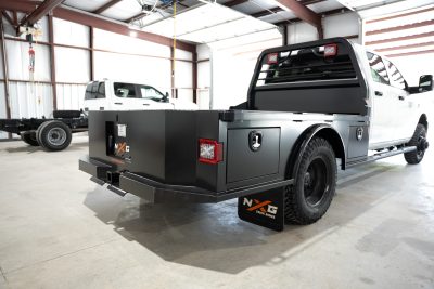 NXG XSB 11'4" Steel Skirted Flatbed – DRW, 84" CA, Cab & Chassis (XSB-D948434SD)