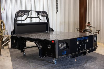 Bed Boss Armor-Deck 7' Steel Skirted Flatbed – SRW, 40" CA, Take-Off, 38" Runners (AD7844038)