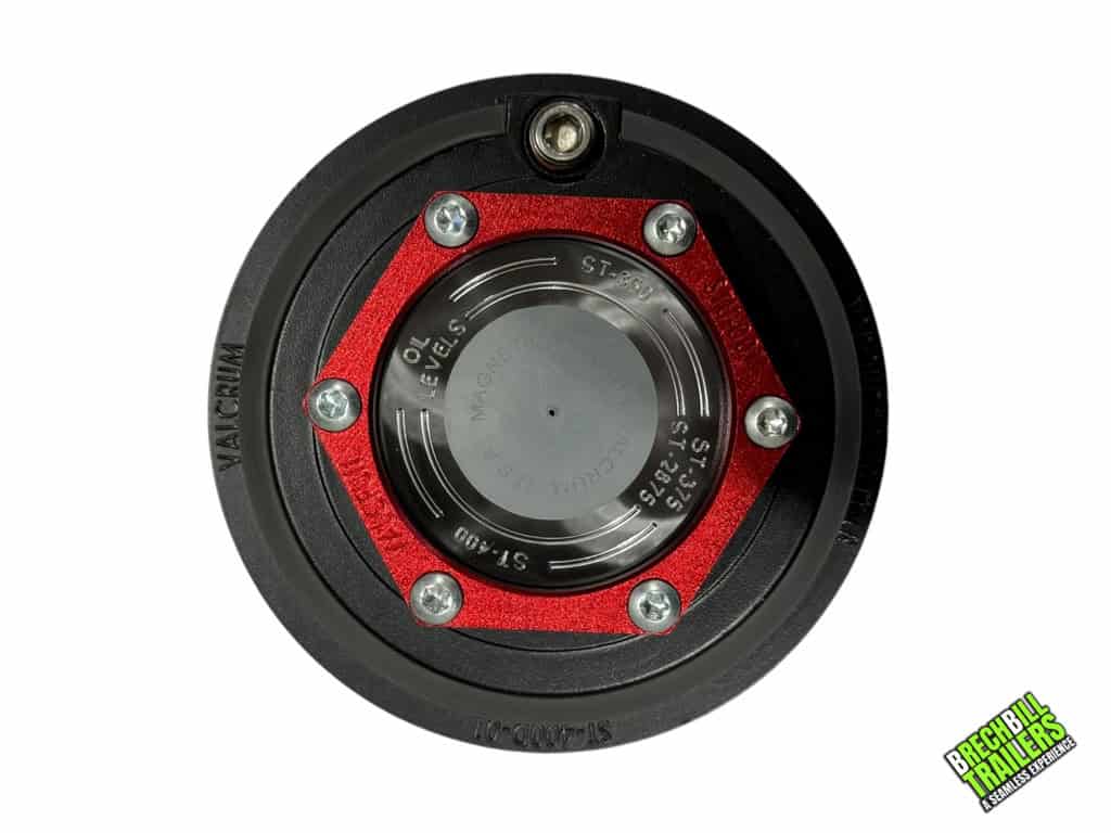 Valcrum Aluminum Oil Cap For 9K-15K Dexter Axles, Quantity 4, (ST