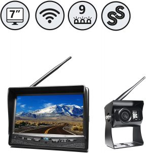 Rear View Safety SimpleSight 7" Wireless Camera System with Wired Side Camera Inputs