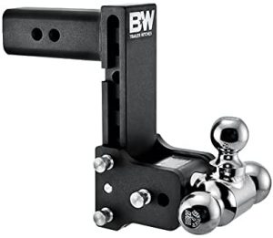 B&W Trailer Hitches Tow & Stow - Fits 2.5" Receiver, Tri-Ball (1-7/8" x 2" x 2-5/16"), 7" Drop, 14,500 GTW - TS20049B